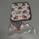 Christmas Cardinal Birds Oven Mitts and Pot Holders Sets of 3, Cardinal Birds Red Berry Decor Oven Mitts, Rdinal Bird Kitchen Decor Heat Resistant Non-Slip Silicone Gloves for Cooking Baking BBQ