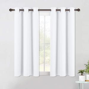 NICETOWN Curtain Panels for Bedroom - Home Decoration Solid Grommet Draperies/Drapes, Not Blackout Window Curtains for Kitchen (2 Panels, 42 by 54, White) NICETOWN Curtain Panels for Bedroom - Home Decoration Solid Grommet Draperies/Drapes, Not Blackout Window Curtains for Kitchen (2 Panels, 42 by 54, White)