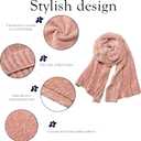 SOJOS Lightweight Ultra Soft Chenille Ribbed Thick Scarf Knit Shawl for Women for Fall Winter Shawl Wrap SC326 (Pink)