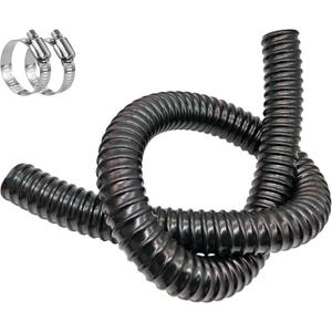 Pond Tubing 1 1/4 Inch Id Flexible Plastic Corrugated Water Sump Pump Drain Hose10Ft,Black