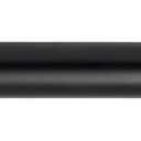 TOWN & COUNTRY LUXE Marbled Flute Single Indoor Curtain Rod and Finial Set, Natural Marble Stone Look, Easy Install Wall Mount, Matte Black, Adjustable 66”-120”
