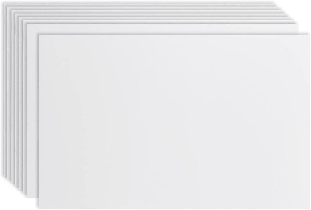 Juvale Corrugated Plastic Board Yard Signs - 24 x 36 in, White, 8-Pack, 4mm - Blank Yard Signs with Stakes for Outdoor Use - Poster Boards & Corrugated Plastic Sheets for DIY Projects