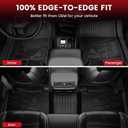 LASFIT Floor Mats for Chevrolet Chevy Colorado/GMC Canyon Crew Cab 2023 2024 2025 2026 (Fit Carpet Floor), All Weather TPE Custom Fit Floor Mats for Cars, 1st and 2nd Row Car Floor Mats Full Set