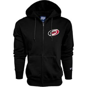 Blue 84 NHL unisex-adult Nhl Officially Licensed Full Zip Hooded Sweatshirt Icon Secondary Color, Carolina Hurricanes, Large