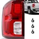 LED Tail Lights Compatible with Chevy Silverado 1500 2016 2017 2018 Outer Rear Taillight Assembly Brake Lamp Left Driver Side Replace 84288718 GM2800294