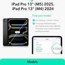ESR 2 Pack Screen Protector for iPad Pro 13 Inch (M5/M4) 2025/2024, 9H Tempered Glass Film with Ultra Fit Tray, Scratch Resistant, HD Clarity, Bubble Free Application, Apple Pencil Support