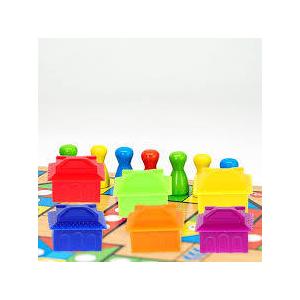 Wakauto 120 PCS Color Plastic Game Piece, Replacement Pieces,Plastic Hotels Houses Markers Board Games Piece Supplement Accessories for Board Game Party