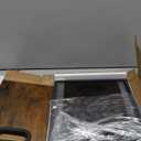 Retro Office Trash Can, Iron and Wood Combination Bedroom Garbage Can, Rectangular Design Wastebasket with Handle, Industrial Style Trash Can for Home Office, 4.5 Gallon (Patent Pending) (Large 1PC)