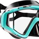Aegend Diving Mask for Adult Youth Kid - Swim Goggles Comfort Fit with Mesh Bag for Snorkeling, Diving, Freediving & Swimming (Light Blue)