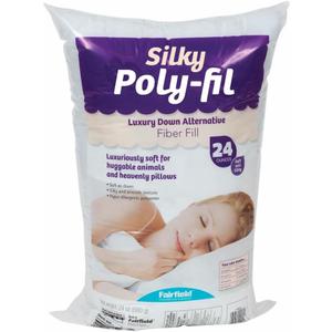 Poly-fil Fairfield Silky, Premium Polyester Fiber Fill, Soft Pillow Stuffing for Peaceful Sleep, Stuffing for Stuffed Animals and Toys, 24-Ounce Bag Poly-fil Fairfield Silky, Premium Polyester Fiber Fill, Soft Pillow Stuffing for Peaceful Sleep, Stuffing for Stuffed Animals and Toys, 24-Ounce Bag
