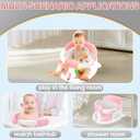 Baby Bath Seat for Babies 6 Months & up, Non-Slip Toddler Bath Seats for Babies Sitting Up,Safe Infant & Newborn Baby Bath Chair Support for Bathtub/Living Room/Shower Room, Pink