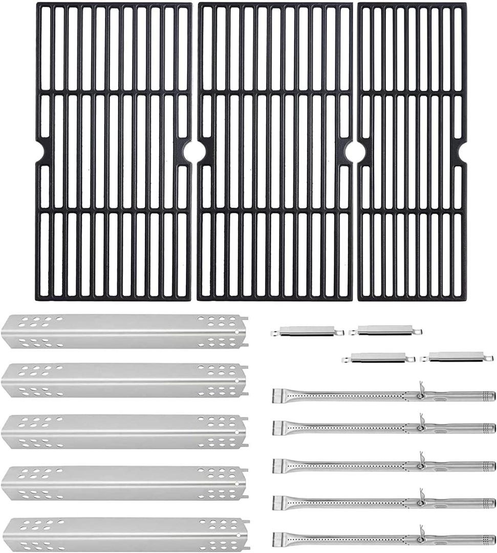 463347519 463347518 Grill Grates Heat Tent Replacement Parts for Charbroil 5 Burner 463243518 463275517 463275717 463373019 G470-0003-W1 Cooking Grids Heat Plates Burner Char-Broil Performance Parts