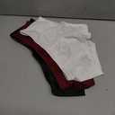 Women's Sexy Sports Briefs Ruched Butt Lifting Panties Half Back Soft Active Yoga Underwear 3 Pack (Black/White/ Red)