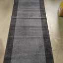 Area Rug Runner Sets 48" x 48" and 85"×32" Washable Kitchen Mats for Floor Non Slip Rubber Backed Kitchen Rugs Braided Indoor Floor Carpet for Entryway, Hallway, Kitchen, Bedroom, Black/Grey