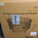 Garden Fence 12 Panel with Gate - 30in H x 22.72 ft L, No Dig Rustproof Metal Tall Animal Barrier for Dogs Rabbits, Decorative Outdoor Border for Yard, Patio, and Flower Beds