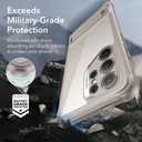 ESR for Samsung Galaxy S24 Ultra Armor Series Case, Full Body Protection Front Cover with Screen Protector and Extra Protective Front Frame, 3 Kickstand Modes, Military-Grade Protection, Clear Grey