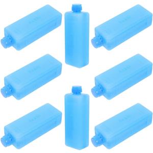NOLITOY 8Pcs Ice Crystal Boxes Reusable Freezer Packs, Air Conditioner Ice Crystal Box for Coolers Lunch Boxes Camping Fishing