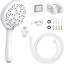 RV Shower Head with Hose, High Pressure 7-Mode RV Shower Head Replacement for RV, Camper, Van, Travel Trailer, Motorhome and Boat, White