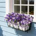 INQCMY Fake Artificial Pansy Flowers for Outdoor, Faux Silk Pansies Flower 12 Pcs Spring Summer Decoration, UV Resistant Fake Plants for Outside Planter Porch Yard Patio Home Decor(Double Purple)
