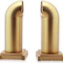 BlastHome Luxury French Return Room Darkening Brackets  Premium Quality, Heavy Metal  Fits Only Signature Collection Curtain Rods (Rod Not Included)  1 1/4" Large Diameter, Set of 2  Brushed Gold