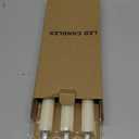 GenSwin Flameless Ivory Taper Candles Flickering with 10-Key Remote, Battery Operated Led Warm 3D Wick Light Window Candles Real Wax Pack of 6, Christmas Home Wedding Decor(0.78 X 9.64 Inch)