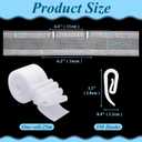 Juexica Transparent Wave Curtain Tape, 25 Meter 350 Hooks Ripple Fold Tape for Curtains and Drape Accessories