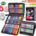 Acrylic Paint Marker Pens,60 Color Painting Markers for Halloween Pumpkin Rock Painting with Canvas Bag, Stone, Ceramic, Glass, Wood, Fabric, Canvas, Set of Paint Markers