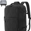 BAGSMART Travel Backpack Carry-On Flight Approved for Men and Women, Large Personal Travel Bag Fits 17 Inch Laptop, 30L Water-Resistant Stylish Backpack, Black
