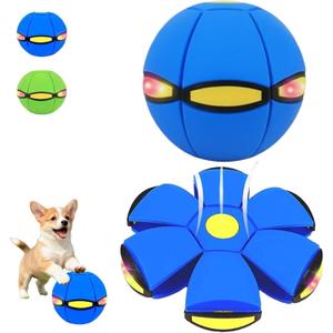 Magic Meta Ball,Magic Bouncing Ball,Metaball Flying Saucer,Pet Flying Saucer, Foldable, Dual Form Free Switching, Suitable for Indoor & Outdoor Use. (Blue)