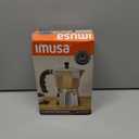 IMUSA 12-Cup Stovetop Espresso Maker, Cast Aluminum Coffee Maker, Cuban Coffee Brewer, Moka Pot Style, Portable Coffee Maker for Home, Camping, or Travel