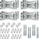 POWERTEC Kerf Mount Corner Bracket 8PK w/Mounting Hardware, Corner Braces for Coffee Table/Desk Legs/Dining Table/Bench Legs (71427-P2)