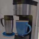 Kenmore Single Serve Coffee Maker 612 Oz Brew Sizes, Compatible with Keurig KCup Pods & Ground Coffee, One Cup Brewer, Travel Mug Friendly, Auto ShutOff, Hot & Iced Coffe Machine, Black