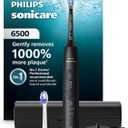 Philips Sonicare 6500 Series Electric Toothbrush - Next-Generation Sonicare Technology, Pressure Sensor, 9 Brushing Settings, SmarTimer, BrushPacer, 21-Day Runtime, Travel Case, Black, HX7411/08
