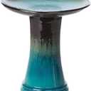 Alfresco Home Atlantis Glazed Ceramic Bird Bath