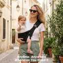 MISSWISDOM Toddler Sling Carrier, Adjustable Baby Carrier Sling 8-40 lbs, Lightweight Toddler Carrier Baby Sling Carrier, Toddler Hip Carriers One Size Fits All, Black