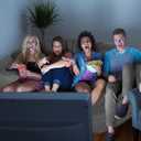 RAINBEAN Bean Bag Chair Cover, Big Round Soft Fluffy PV Velvet Sofa Bed Cover, Living Room Furniture, Lazy Sofa Bed, 6ft Black