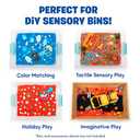Educational Insights Pluffle 2-Pack Red & Blue - Sensory Bin Foam Set, No Mess Alternative to Sand Toys & Slime for Toddlers, Fun Sensory Table Filler for Home or Classroom, Gift for Kids Ages 3+