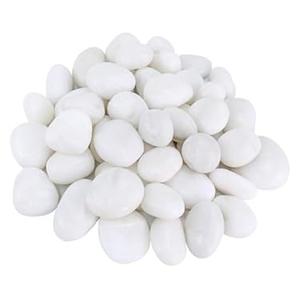 GreenVibe Large River Rocks for Landscaping, 40lbs White Pebbles for Indoor Plants, 2-3 Inch Decorative Rocks for Planters, High Polished Stones for Vase Filler Fish Tank Garden