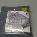 Utopia Bedding Queen Size Sheet Set 4 Piece Bed Sheets, Soft and Breathable Microfiber, Includes 1 Fitted Sheet, 1 Flat Sheet and 2 Pillowcases Oeko Tex (Grey)