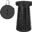 Wind Tour Portable Foldable Telescoping Stool Lightweight Collapsible Stool Retractable for Adults Outdoor Fishing Hiking Travel BBQ (Black)