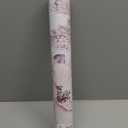 Vintage Floral Peel and Stick Wallpaper Self Adhesive Removable Watercolor Floral Wallpaper Vinyl Peony Flower Contact Paper for Decorative Bedroom Bathroom Home Wall (17.7"x236.2") (Pink/Grey)