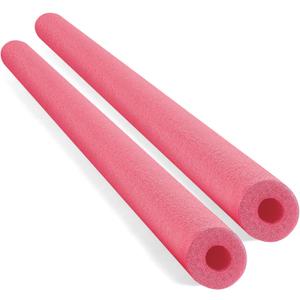 Hanaive 2 Pack Pool Noodles 52 Inch Foam Pool Swim Noodles Hollow Foam Noodle for Christmas Decoration Swimming Floats DIY Floating Craft Projects(Pink), 52 inches x 2.5 inches x 1 inch