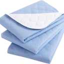 Waterproof Washable Incontinence Bed pad,24"X28" (3 Pack),Reusable Absorbency Underpads Sheet Mattress Protector for Adults, Kids and Pets