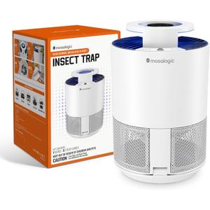 Mosalogic Fruit Fly Trap for Indoors Indoor Gnat Traps for House Use Upgraded Flying Insect Catcher - Trapper & Killer for Fruit Flies, Gnats, Mosquitoes, Plants Moths with 5 PCS Refills White