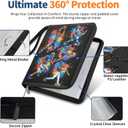 Sports 9-Pocket Trading Card Binder with Zipper, Fits 900 Cards; PU Leather Collector Album for Pokemon, Sports Cards, TCG & K-pop Photocards; Card Folder for Boys, Girls & Adults