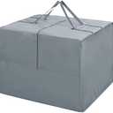 Outdoor Cushion Storage Bag Square Cushion Storage Bags Water Resistant All Weather Protection with Zipper and Handle Garden Furniture Cushion Carrying Bags-81x81x61cm/32"L x 32" W x 24" H (Grey)