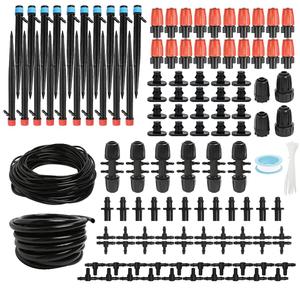240FT Drip Irrigation Kit, Adjustable Plant Mister, Automatic Irrigation System, Mefape Sprinkler System, Garden Watering System for Greenhouse Yard Lawn, 1/2 1/4 Drip Tubing