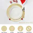 Round Placemats Gold Metallic Set of 6 Vinyl Hollow Placemats 15 Inch, Washable Easy Clean Wipeable Non Slip Stain Heat Resistant Dining Table Place Mats for Wedding Party Decoration by Snowkingdom