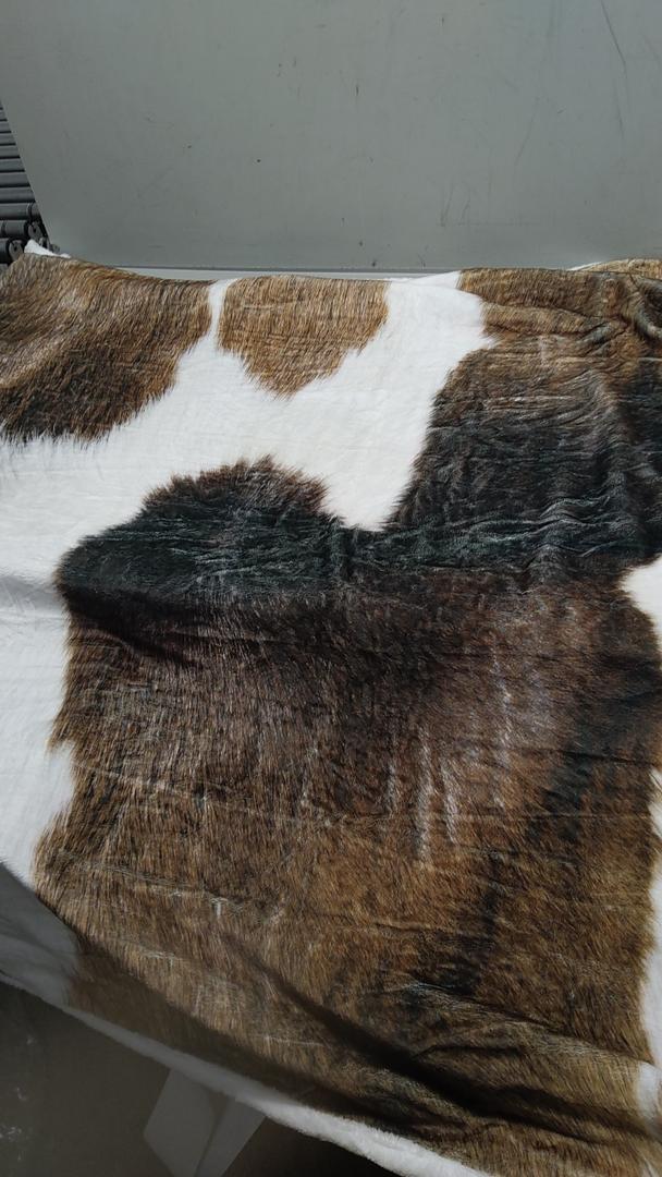Cow Print Blanket, Lightweight Soft Cozy Brown and White Cow Print Blanket Gifts Decor Stuff, Plush All Season Sofa Bed Travel Couch Cow Blankets Gifts for Kids Men 50"X60"in
