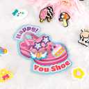 2 x Valentines Day Cards for Kids, 36 Cards with 72 Shoe Charms for Boys Girls Valentines Day School Classroom Exchange Gifts